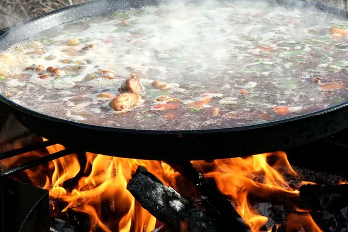 海鲜饭，瓦伦西亚，食品，莱娜，火，制备，火-自然现象，热-温度