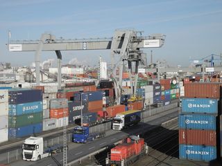 港口，集装箱，航运，货物，集装箱，航运，集装箱桥货物，集装箱装卸，货运