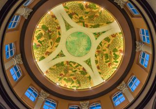 盖洛德棕榈，酒店，圆顶，彩绘，建筑，窗户，旅游，旅游