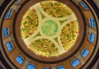 盖洛德棕榈，酒店，圆顶，彩绘，建筑，窗户，旅游，旅游