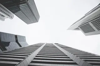 新加坡, cimb 银行-莱佛士坊分行, 景观, 天空, 天际线, 天窗, 摩天大楼, 空白