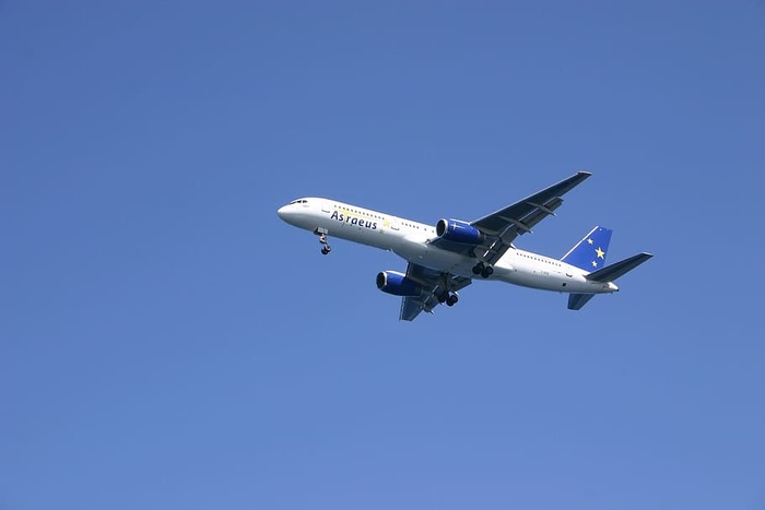 飞机，希腊，飞机，天空，飞行，飞机，蓝色，运输