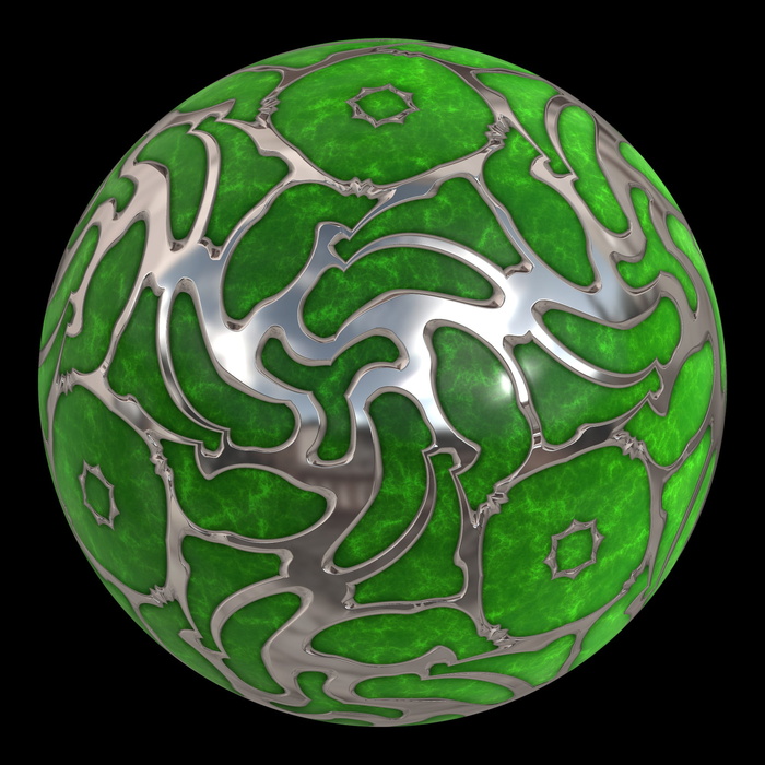 球体，球体，装饰，3d，摄影棚拍摄，黑色背景，室内，绿色