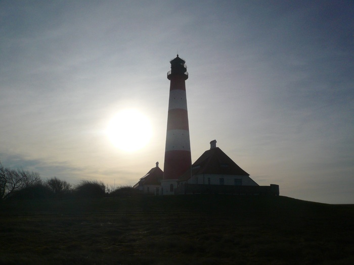 westerhever、北海、灯塔、nordfriesland、建筑、天空、建筑结构、建筑外观