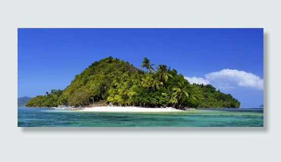 绿岛, 天堂, 岛屿, 菲律宾, 海滩, 海, 自然, 树