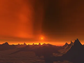 鸟瞰，群山，金色，时辰，日落，黎明，天空，傍晚