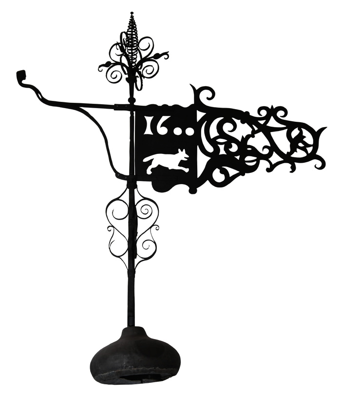 风向标，旧，装饰，旗帜，历史，高，中世纪，熟铁