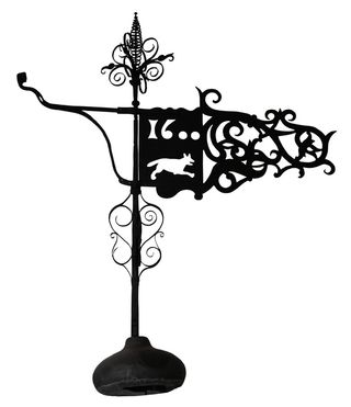 风向标，旧，装饰，旗帜，历史，高，中世纪，熟铁