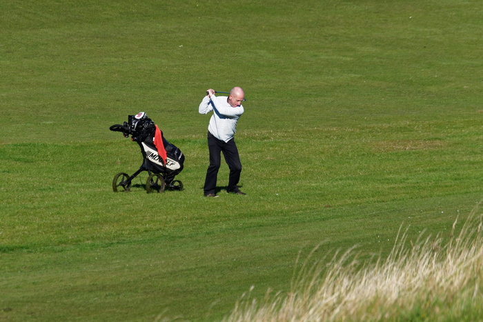 人, 玩, 高尔夫球, 绿色, 领域, Golf Swing, Golf, Swing, Sport