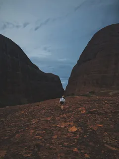 澳大利亚, ​​彼得曼, 卡塔丘塔 / 奥尔加山, 黑暗, 荒凉, 峡谷, 山, 晚上