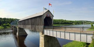 florenceville、covered、bridge、new brunswick、river、nature、bridge-人造结构、water