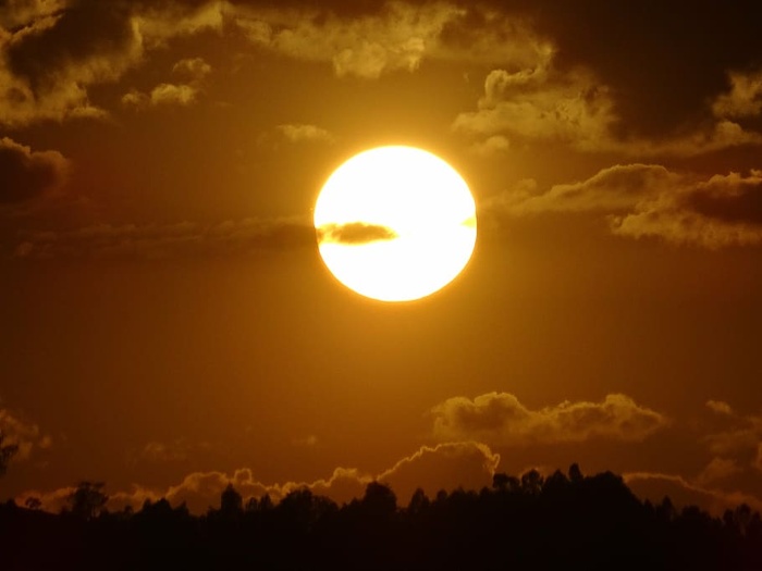日落，黄昏，太阳，地平线，云朵，风景，黄昏，下午