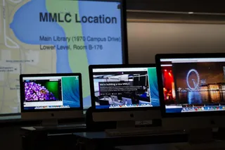 打开imac、桌面、技术、图书馆、大学、教育、计算机