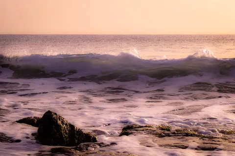延时摄影、海浪、海浪、海滩、大海、浪花、自然、泡沫
