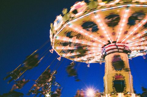 嘉年华, 骑, 马戏团, 公平, 寻求刺激的人, 旋转木马, 游乐园, 模糊