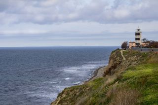 灯塔，海，阿纳帕，黑海，云，部分多云，坎伯兰湾，水