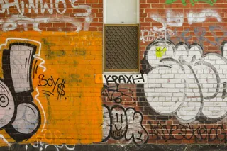 棕色和白色油漆墙