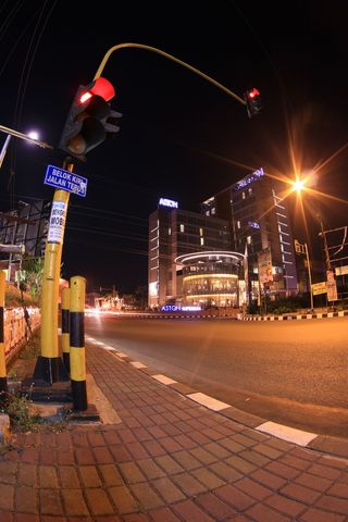 阿斯顿, 酒店, 晚上, 红色, 休息, 假期, purwokerto, 城市