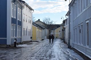 瑞典，哈尔诺沙，寒冷，冰雪，夫妻，老房子