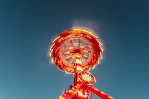 游乐设施的低角度拍摄