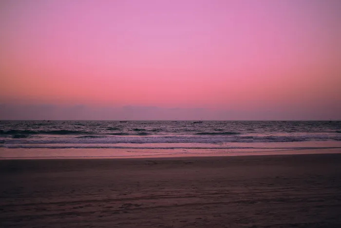 海滨海浪, 水, 海, 天空, 日落, 海滩, 自然之美, 土地