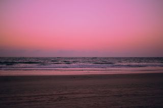 海滨海浪, 水, 海, 天空, 日落, 海滩, 自然之美, 土地