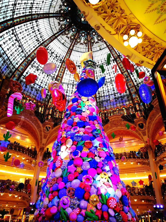 galeries lafayette，圣诞节，圣诞树，气球，颜色，图片，美丽，无