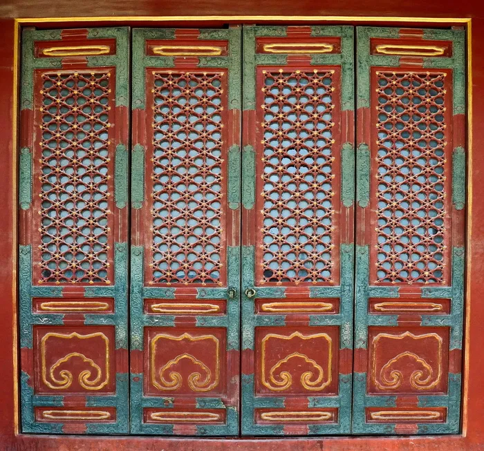 北京, 北京, 紫禁城, 门, 饰品, 中国, 建筑, 文化
