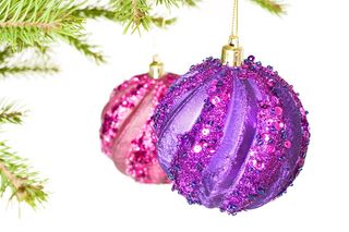 球, 树枝, 树, 饰品, 红色, 绿色, 松树, 云杉