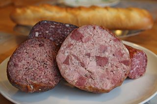 香肠，肝香肠，梅特沃斯特，食品，家常菜，wurstplatte，晚祷，冷餐