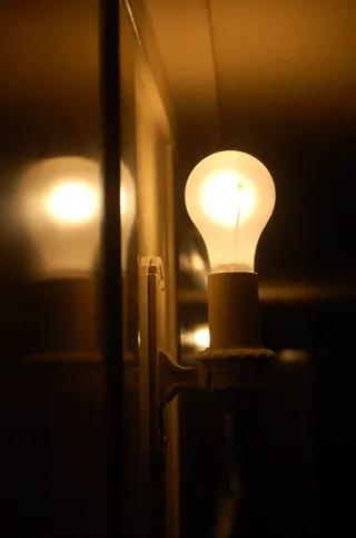 灯，灯泡，墙壁，概念，照明，照明设备，发光，蜡烛