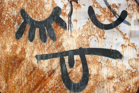 白色，棕色，纺织品，不，喂，人，没人，生锈