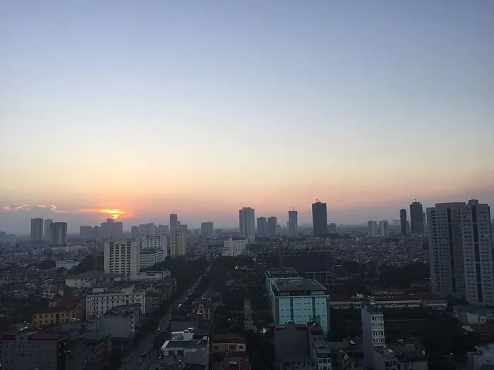 河内河东是一座建筑、建筑、黑暗、越南的城市