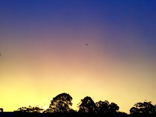 美丽，紫色，橙色，黄色，桌面，壁纸，平静，天空