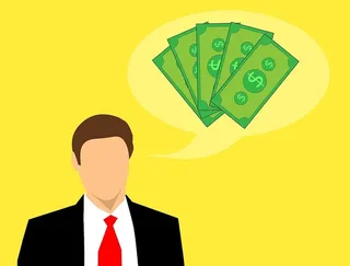 商人在考虑钱。