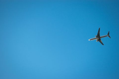 飞行白色飞机，飞机，运输，飞机，客机，希腊，滑翔机