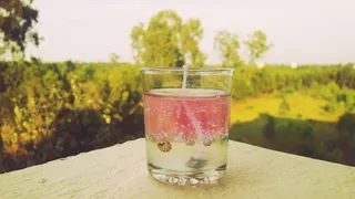 蜡烛，特写，彩色，彩色，彩色，日光，玻璃，自然