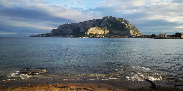 蒙代洛，海滩，巴勒莫，西西里岛，海，水，天空，云天