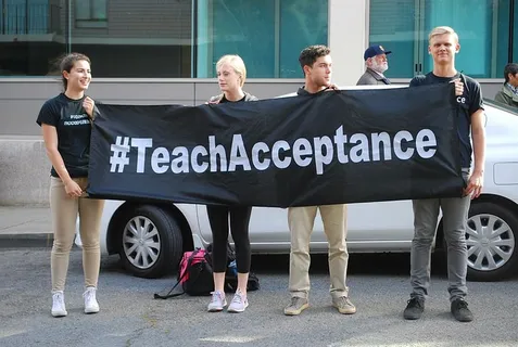 四，个人，手持，黑色，横幅，#Teachacception，Teachacception print，gay