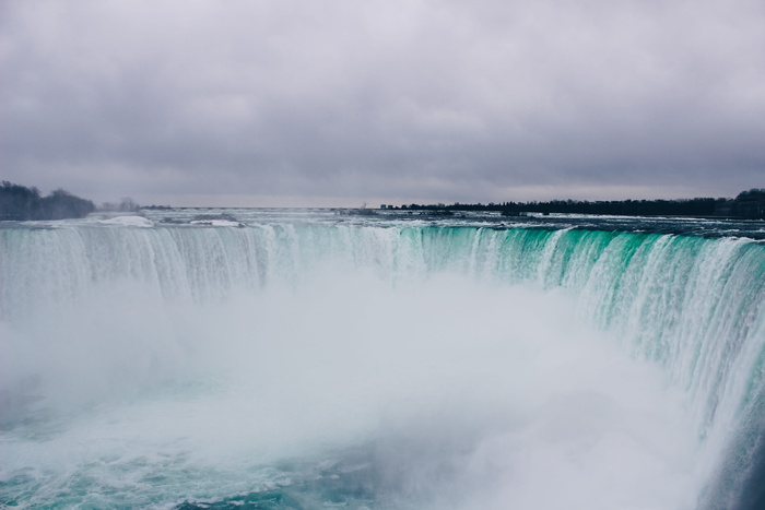 加拿大，尼亚加拉大瀑布，天空，蓝色，树木，尼亚加拉，湖，安大略