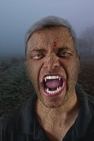 吸血鬼，黑暗，神秘，威胁，阴郁，肖像，一人，头像