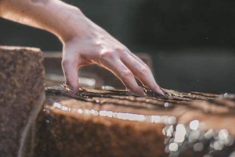 美国，凤凰城，凤凰城市中心，博凯，手牵手水，喷泉，手，美丽