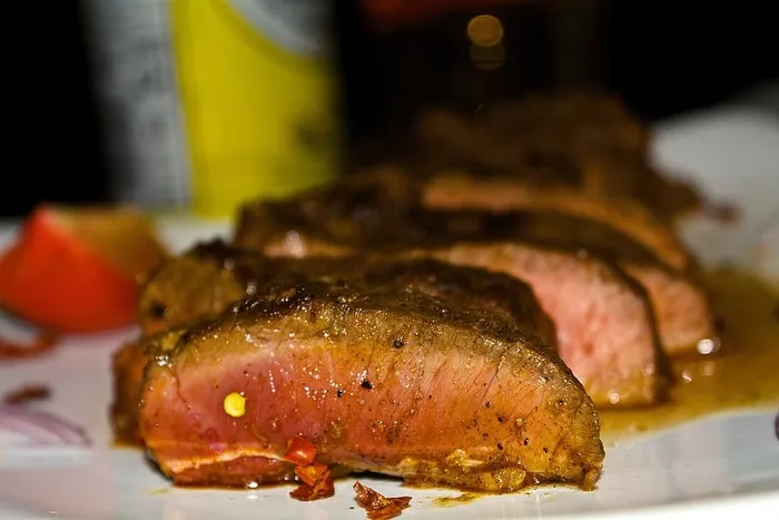 食品和饮料、食品、肉类、特写、即食、新鲜度、室内、烤熟