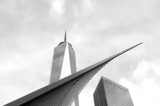 纽约，世界贸易，建筑，纽约，天际线，天空，建筑外部，低角度视图