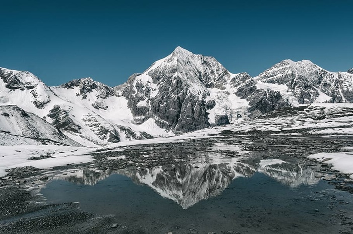 寒冷，风景，高山，山峰，自然，户外，风景，天空