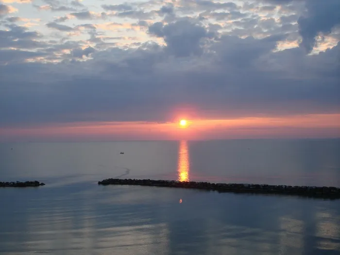 日落、日出、海滩、海岸、云朵、美丽的海滩、大海、大自然