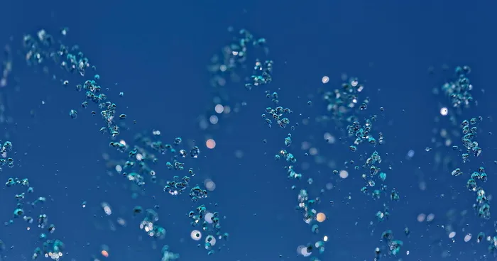 水，水下，蓝色，浅绿色，水滴，无人，自然，特写
