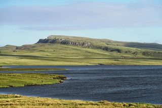 云，乡村，日光，田野，草地，草地，绿色，小山