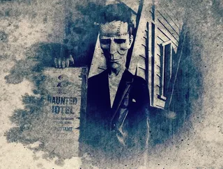 弗兰肯斯坦，恐怖，恐怖，闹鬼，万圣节，插图，僵尸，不死生物