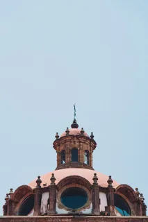 墨西哥，莫雷利亚，建筑，建筑，天空，蓝色，棕色，橙色